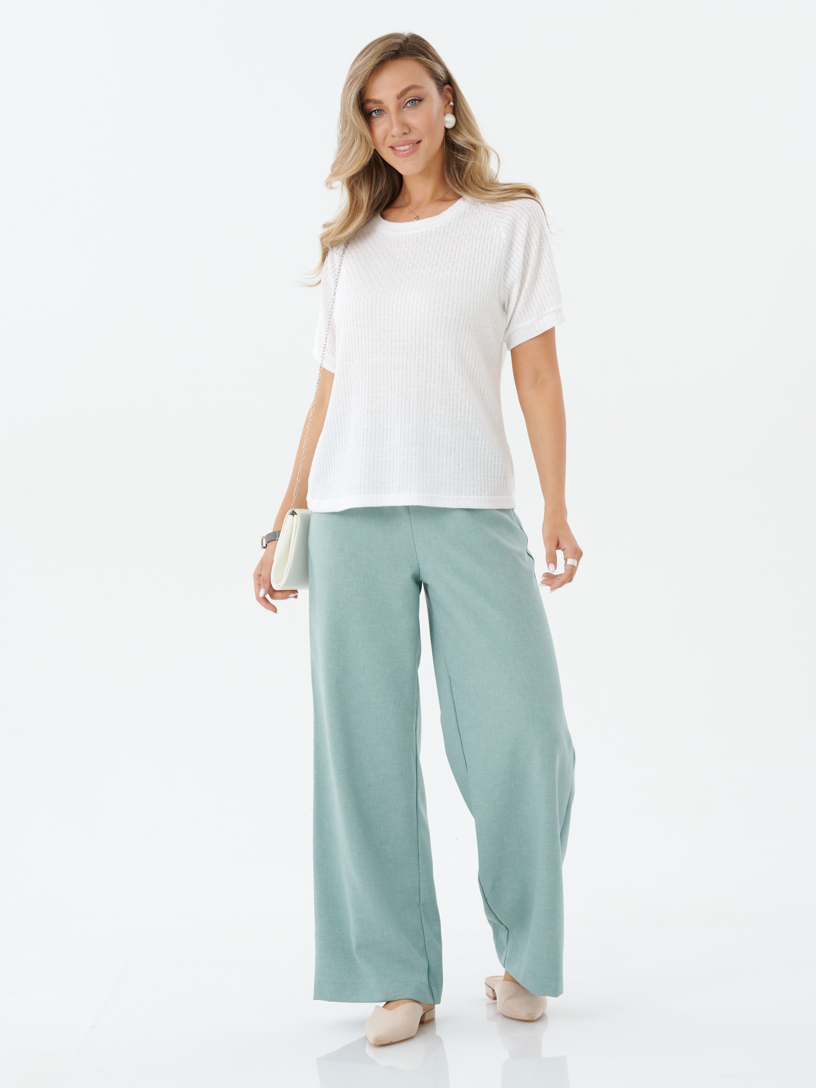 Блузка трикотажная молочная