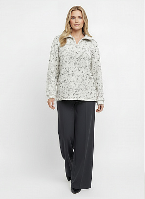 Пуловер с вороником на молнии